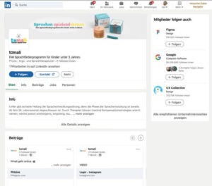 Tomali LinkedIn presence