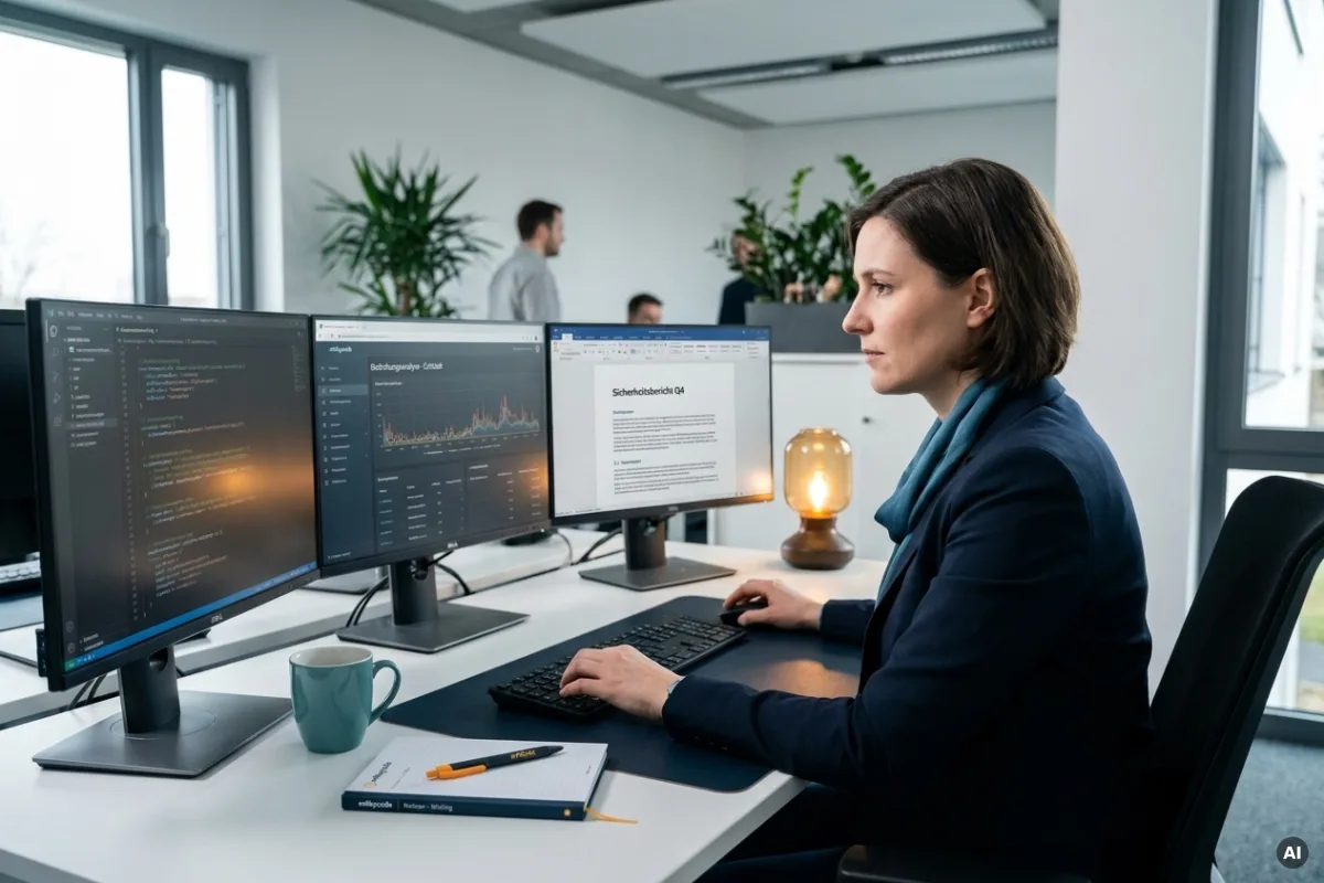 Ein erfahrener IT-Sicherheitsexperte oder Entwickler bei der professionellen Sicherheitsberatung.
